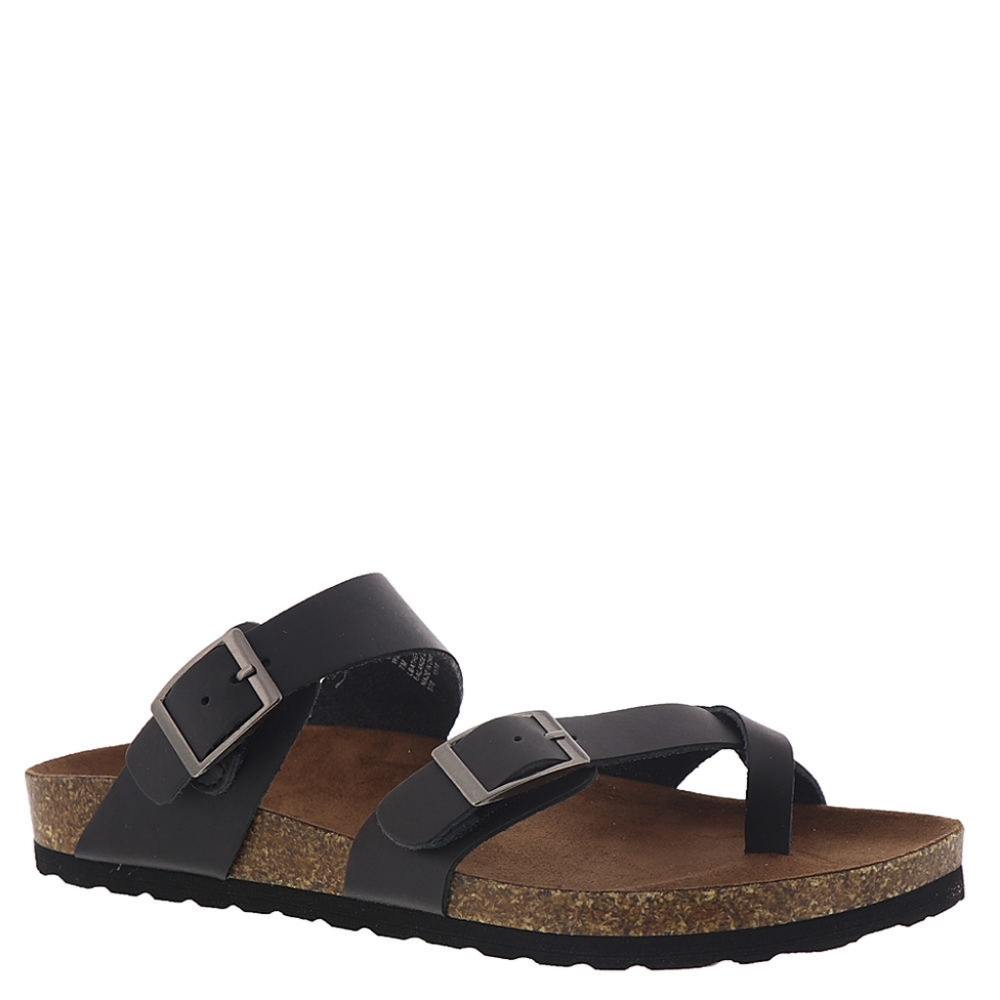 White Mountain Women's Gracie Leather Footbed Sandal Women's Shoes